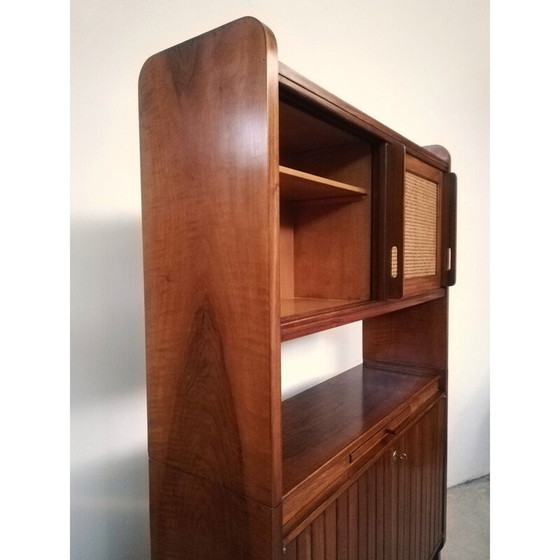 Image 1 of Vintage Weens stro en houten dressoir, 1950