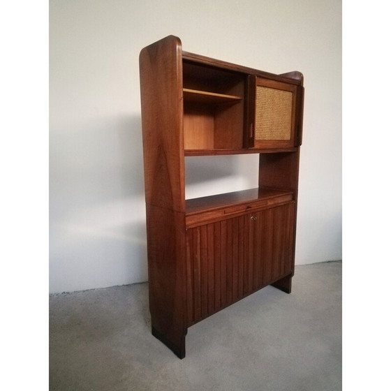 Image 1 of Vintage Weens stro en houten dressoir, 1950