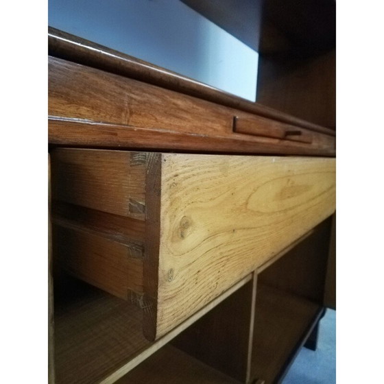 Image 1 of Vintage Weens stro en houten dressoir, 1950