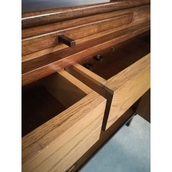 Image 1 of Vintage Weens stro en houten dressoir, 1950