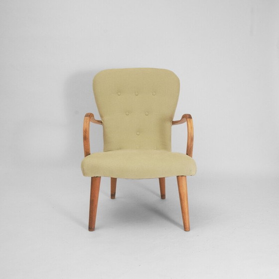 Image 1 of Vintage Deense lichtgroene fauteuil, jaren 1940