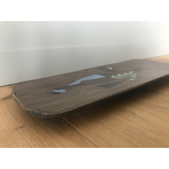 Image 1 of Paar oude keramische schalen met harlekijnmotief, 1960