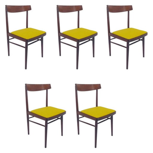 Set van 6 eetkamerstoelen uit de Mid Century, Denemarken 1970