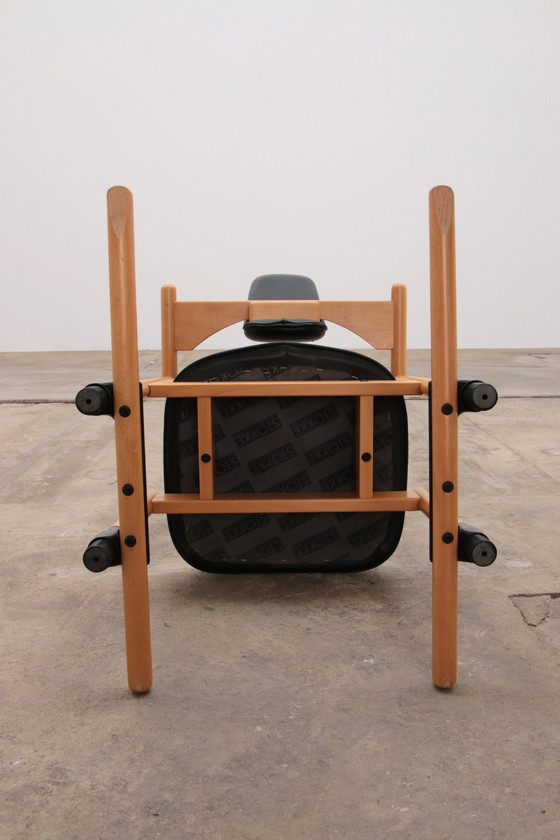 Image 1 of Stokke Eetkamerset grote tafel met 8 stoelen ontwerp Peter Opsvik,1990