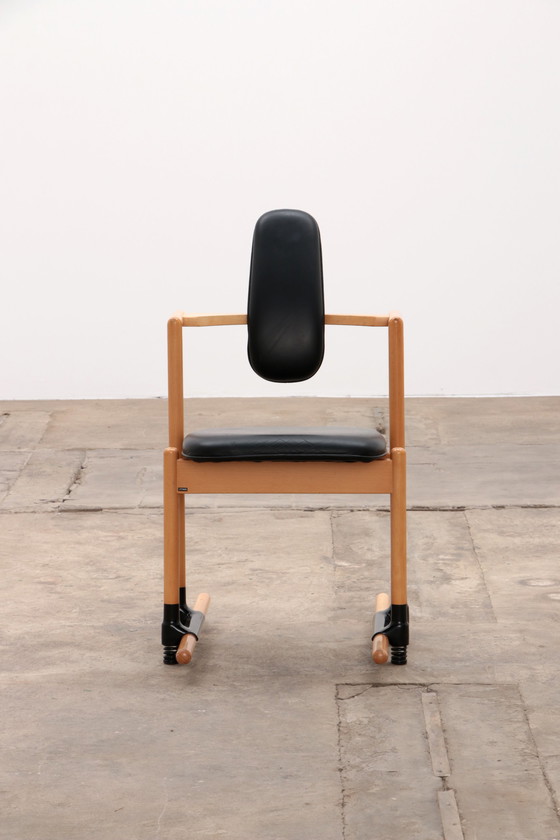 Image 1 of Stokke Eetkamerset grote tafel met 8 stoelen ontwerp Peter Opsvik,1990