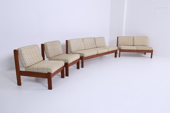 Image 1 of Mid Century Sofa van Knoll Antimott Vintage Couch Bed 60s Dagbed 2 zits Retro Bruin Beige 70s