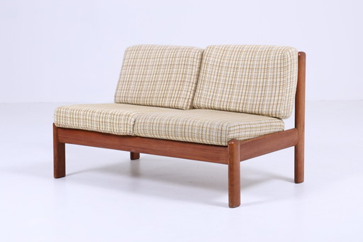 Mid Century Sofa van Knoll Antimott Vintage Couch Bed 60s Dagbed 2 zits Retro Bruin Beige 70s