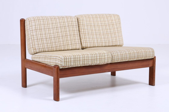 Image 1 of Mid Century Sofa van Knoll Antimott Vintage Couch Bed 60s Dagbed 2 zits Retro Bruin Beige 70s