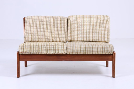 Mid Century Sofa van Knoll Antimott Vintage Couch Bed 60s Dagbed 2 zits Retro Bruin Beige 70s