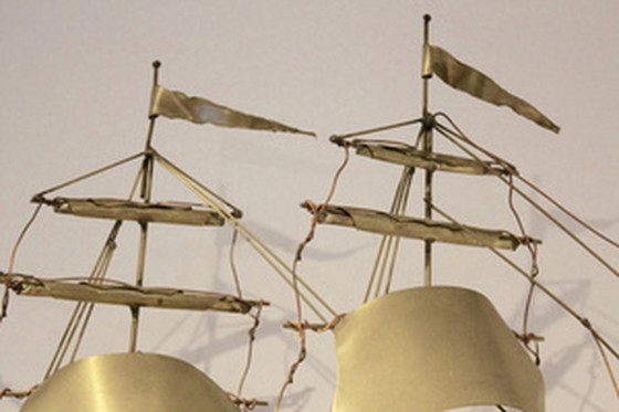 Image 1 of Daniel d'haeseleer zeilschip wandlamp sculptuur