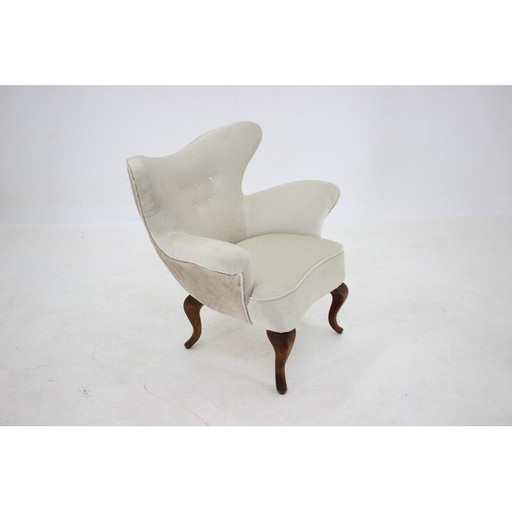Vintage gebogen fauteuil, 1900