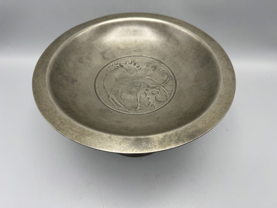 Image 1 of Tinnen Fruitschaal, Ontwerp Chris Van Der Hoef Voor Gero, 1925