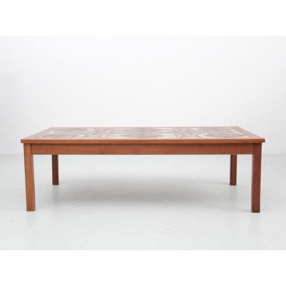 Image 1 of Scandinavische salontafel van teakhout en keramiek