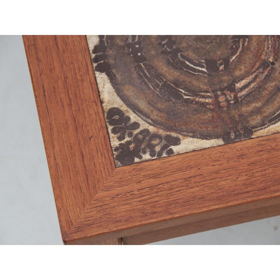 Image 1 of Scandinavische salontafel van teakhout en keramiek