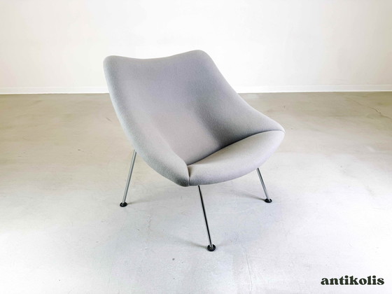 Image 1 of 2X Pierre Paulin Oyster Stoel Mid Century Fauteuil Artifort Grijs Vilt