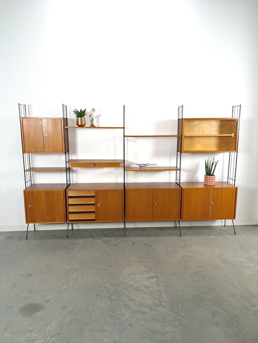 Teak Design Silverschild Modulair Wandsysteem Vintage