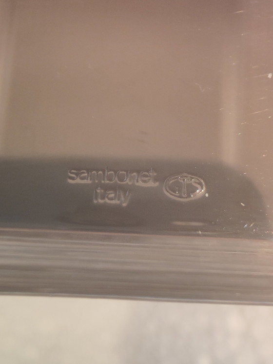 Image 1 of Glazen En Stalen Ijsemmer Van Roberto Sambonet, Jaren 80