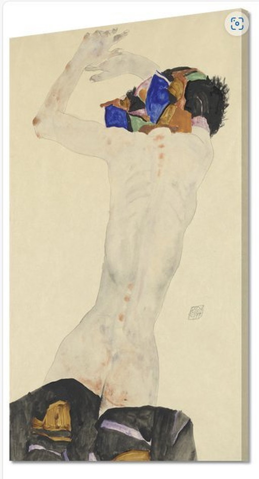 Egon Schiele ---Ruckenakt