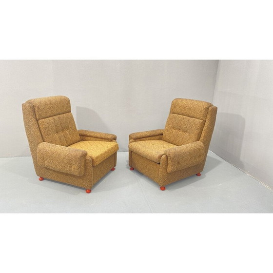 Image 1 of Paar vintage Oostblok fauteuils, Tsjecho-Slowakije 1980