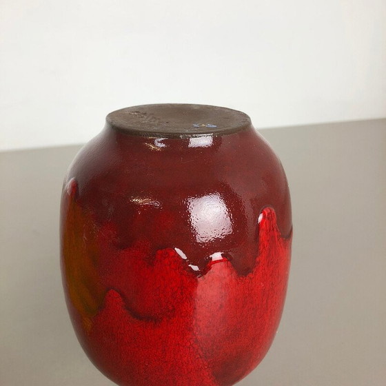 Image 1 of Paar vintage vette lava keramieken vazen voor Hartwig Heyne, Duitsland 1970