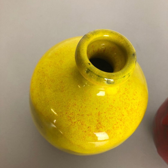 Image 1 of Paar vintage vette lava keramieken vazen voor Hartwig Heyne, Duitsland 1970