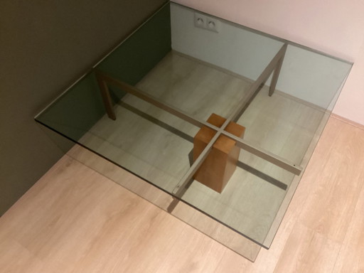 Salontafel 100X100 Met 2 Cm Dikke Glasplaat