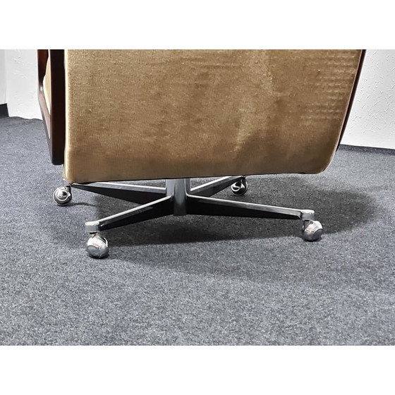 Image 1 of Vintage fluwelen draaifauteuil