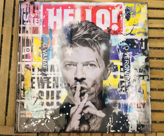 Image 1 of Gerard van den Berg Schilderij David Bowie