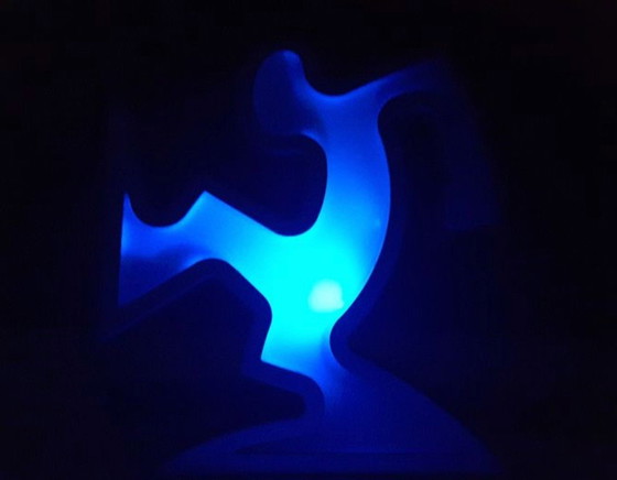 Image 1 of Keith Haring La Linea Lamp Osvaldo Cavandoli zilver in originele verpakking