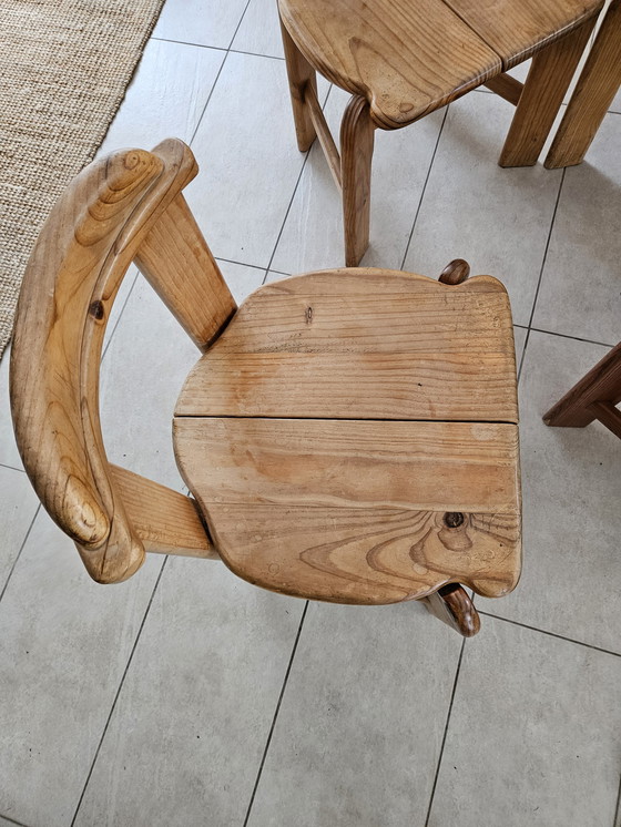 Image 1 of 4x massief houten stoelen