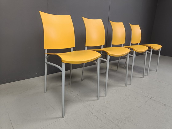 Image 1 of Set van 4 Miss C.O.C.O eetkamerstoelen door Philippe Starck voor Cassina, 1998