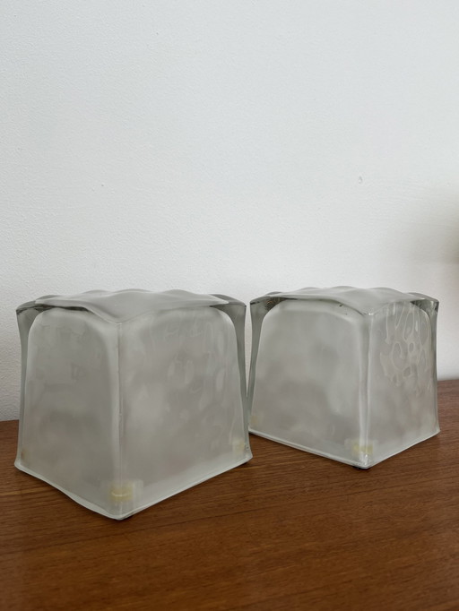 2X (Set) Iviken Ikea Ice Cube Tafellamp