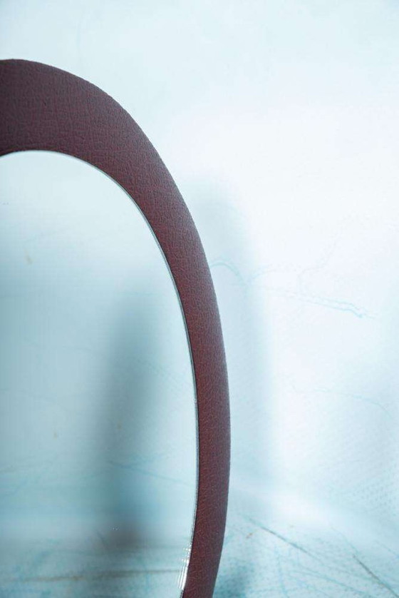Image 1 of Vintage retro ovalen wandspiegel jaren 60/70, round mirror