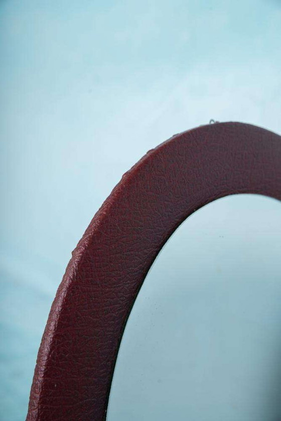 Image 1 of Vintage retro ovalen wandspiegel jaren 60/70, round mirror