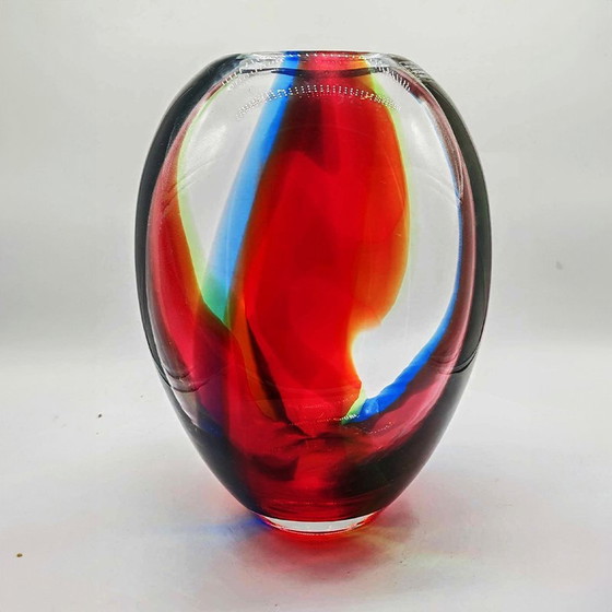 Image 1 of 1970S Prachtige vaas van Murano glas. Gemaakt in Italië. Immagine 1 Prachtige vaas uit 1970 in Murano glas. Gemaakt in Italië.