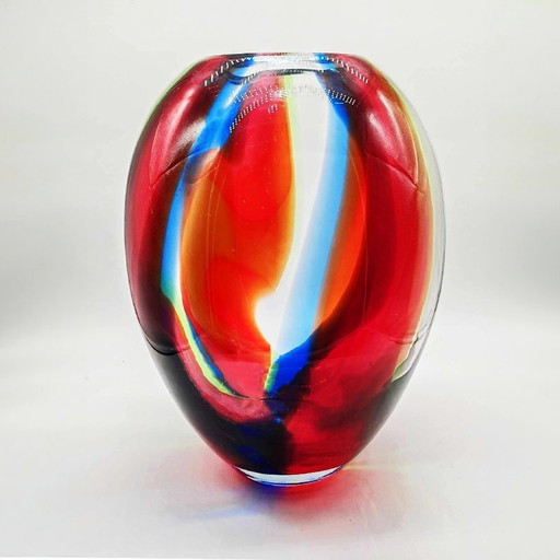 1970S Prachtige vaas van Murano glas. Gemaakt in Italië. Immagine 1 Prachtige vaas uit 1970 in Murano glas. Gemaakt in Italië.