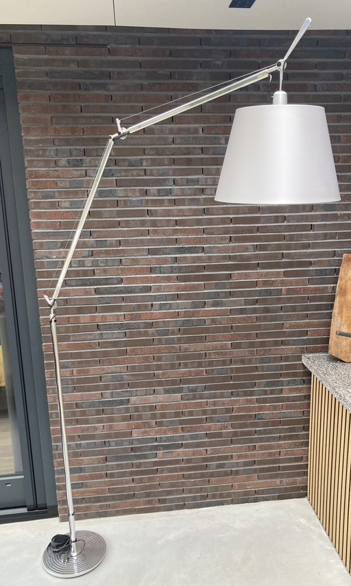 Artemide Tolomeo Mega Aluminium Met Grijs Satijn Kap Met Dimmer