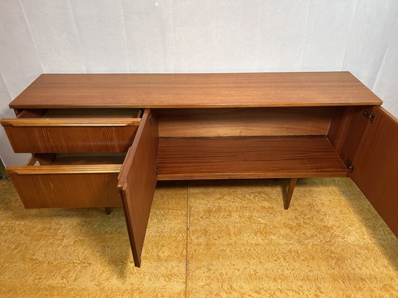 Image 1 of Mid Century Retro Vintage Dressoir van teakhout en palissander met rand, Mcintosh 1960