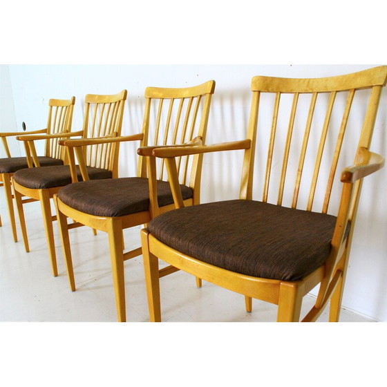 Image 1 of Set van 4 vintage stoelen van Carl Malmsten voor Afor Mobelfabrik 1970