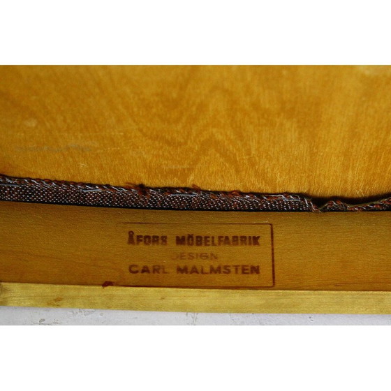 Image 1 of Set van 4 vintage stoelen van Carl Malmsten voor Afor Mobelfabrik 1970
