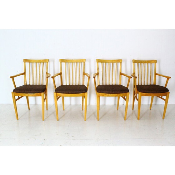 Image 1 of Set van 4 vintage stoelen van Carl Malmsten voor Afor Mobelfabrik 1970