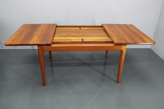 Image 1 of 1960S massief teakhouten uitschuifbare eettafel van Glostrup Mobelfabrik, Denemarken