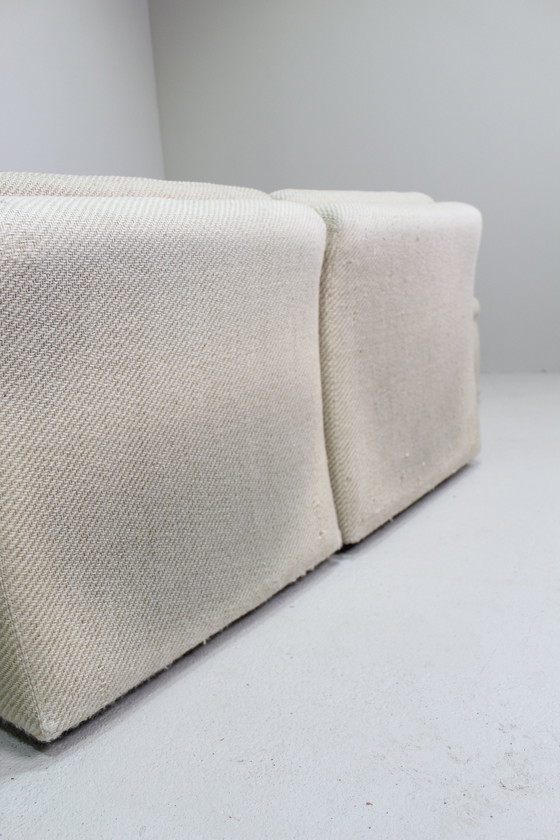 Image 1 of Vintage Beige Modulaire Bank, 2-Zits - Dux International, Jaren '70