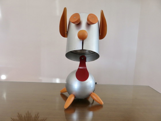 Image 1 of Lamp Hond, Robot, Futuristisch, Memphis-stijl, 1980