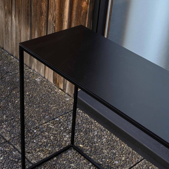 Image 1 of Vintage console Houston P 10 in zwart gelakt staal van Janine Vandebosch voor Interni