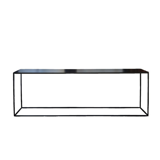 Image 1 of Vintage console Houston P 10 in zwart gelakt staal van Janine Vandebosch voor Interni