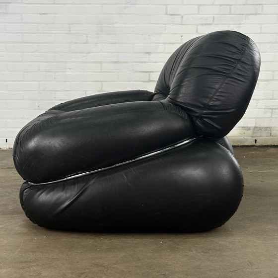 Image 1 of Okay Fauteuil Door Adriano Piazzesi In Zwart Leer