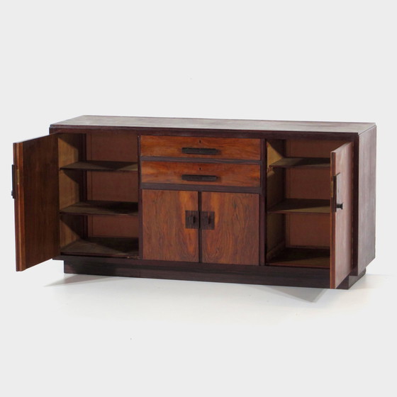 Image 1 of Amsterdamse School Art Deco boekenkast dressoir kast, 1920