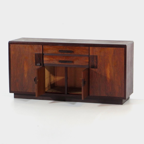 Image 1 of Amsterdamse School Art Deco boekenkast dressoir kast, 1920