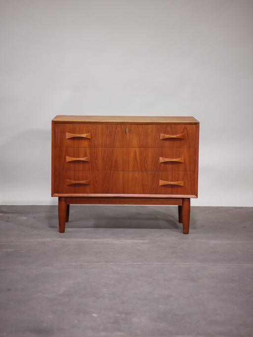 Ladekast Deens vintage teak Clausen & Søn